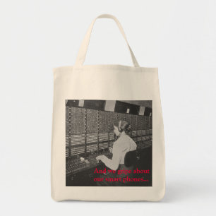 Vintage Telephone Switchboard Operator Tote Bag