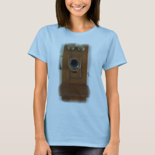 Vintage Telephone Womens Baby Doll T-Shirt