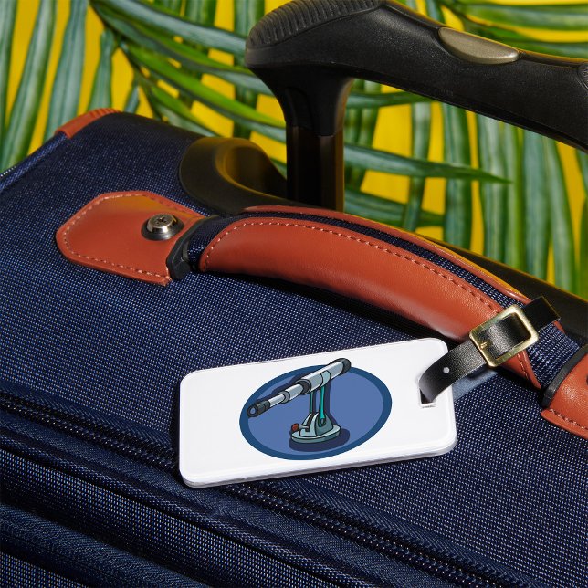 Vintage Telescope Astronomy Enthusiast Stargazing  Luggage Tag (Creator Uploaded)