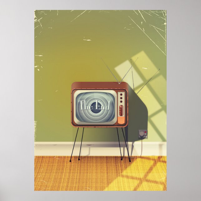 Vintage Television cartoon Poster (Front)