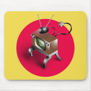 Vintage Television Design - Mouse Pad
