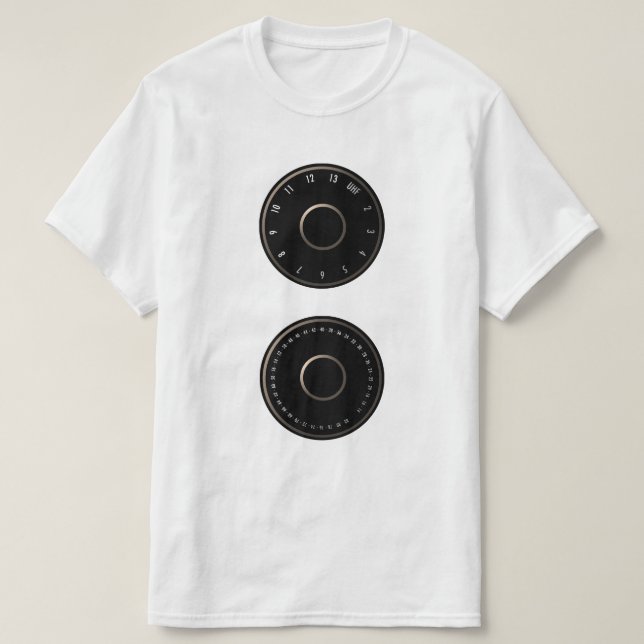Vintage Television VHF/UHF Dial T-Shirt (Design Front)