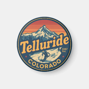 vintage Telluride colorado skiing outdoor gifts Magnet