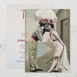 Vintage Ten-Year Wedding Anniversary Invitation