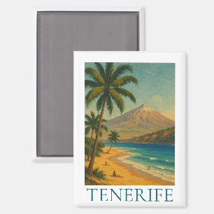 Vintage Tenerife Canary Island Beach Playa Travel Magnet