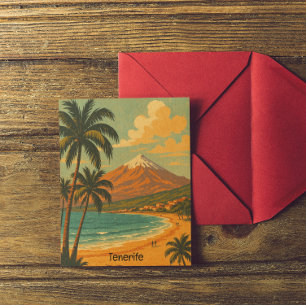 Vintage Tenerife Canary Island Mount Teide Travel  Postcard