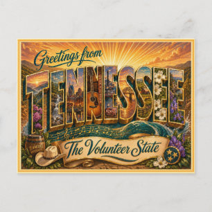 Vintage Tennessee Greeting From Postcard