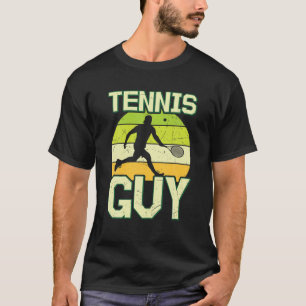 Vintage Tennis Guy Volley Player Sportsman Athlete T-Shirt