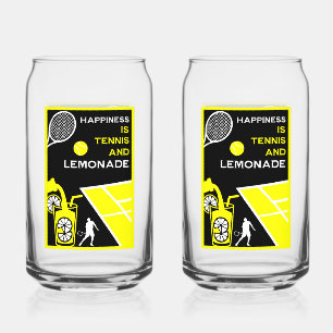 Vintage Tennis Lemonade Can Glass