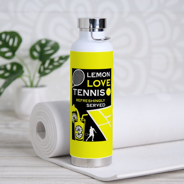 Vintage Tennis Lemonade Water Bottle (Yoga (Rotated))