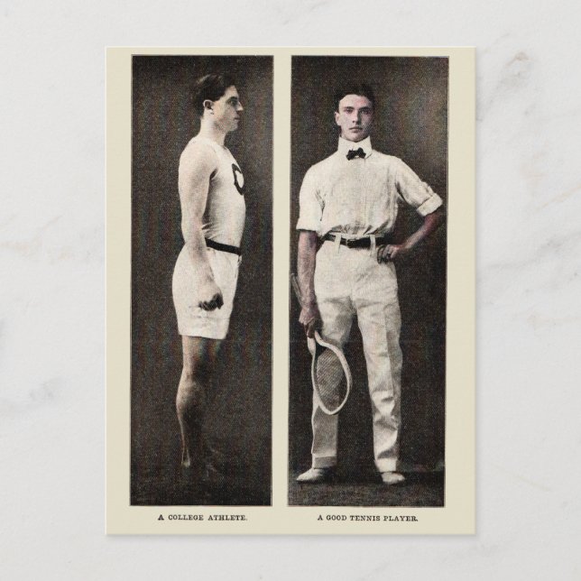 Vintage Tennis Player Athlete Pro Postcard (Front)