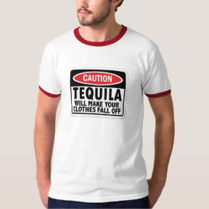 Vintage Tequila caution sign T-Shirt