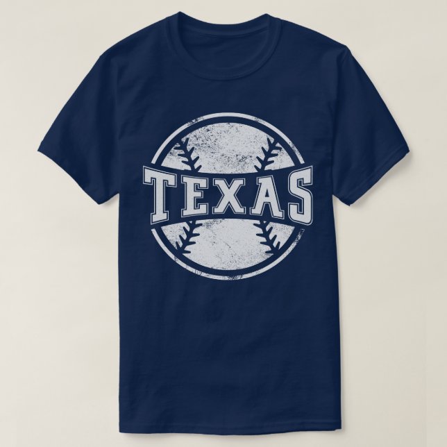 Vintage Texas Baseball Baseball Team Gift T-Shirt (Design Front)