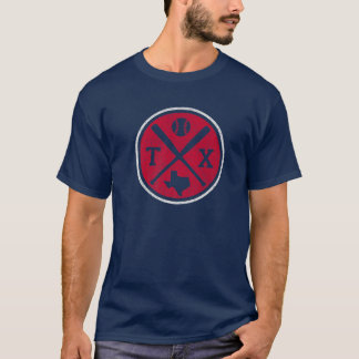 Vintage Texas Baseball Emblem Retro TX T-Shirt