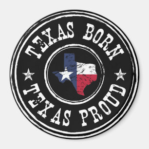 Vintage Texas born - Texas proud Magnet