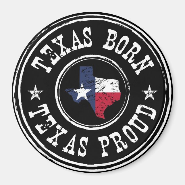 Vintage Texas born - Texas proud Magnet (Front)