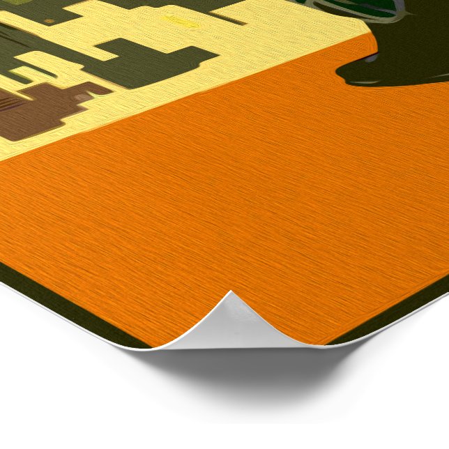 Vintage Texas Cowboy Poster (Corner)