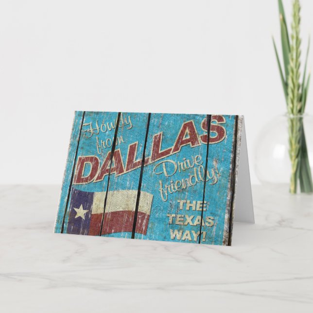 Vintage Texas - Dallas Greeting Card (Front)