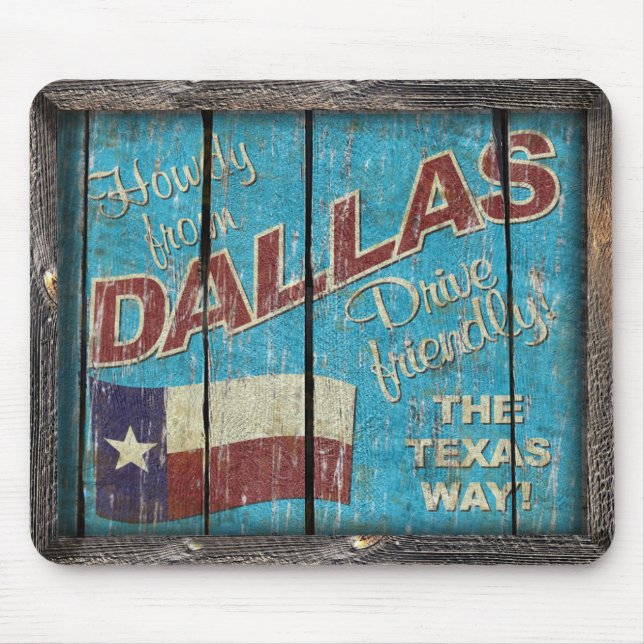 Vintage Texas - DallasMouse Pad Mouse Pad (Front)