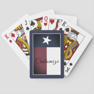 Vintage Texas state flag custom playing cards gift
