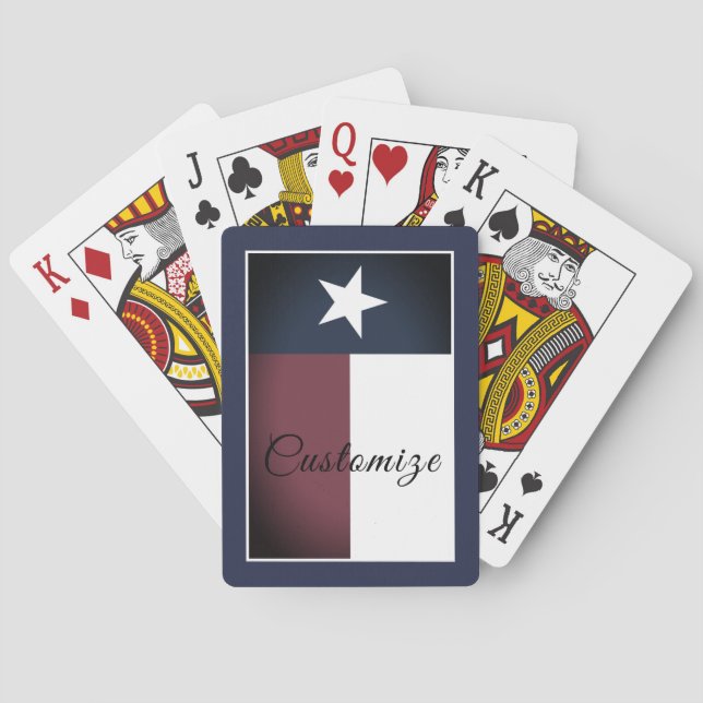 Vintage Texas state flag custom playing cards gift (Back)