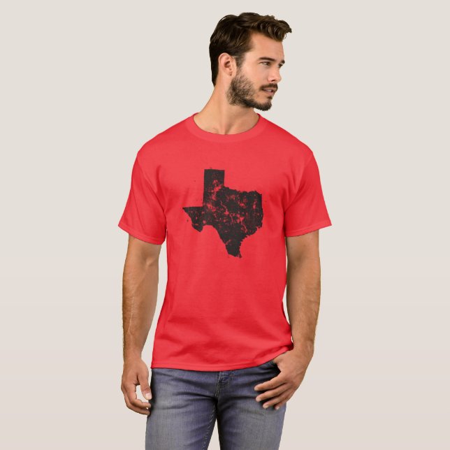 Vintage Texas State Silhouette T-Shirt (Front Full)