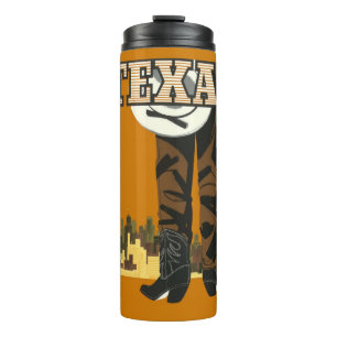 Vintage Texas USA custom name tumbler