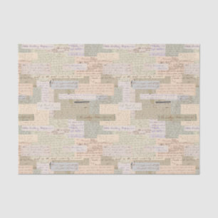 Vintage Text Ephemera Tissue Paper