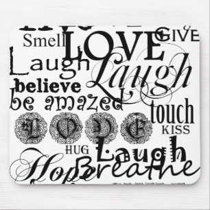 Vintage Text Life Advice Apparel and Gifts Mouse Pad