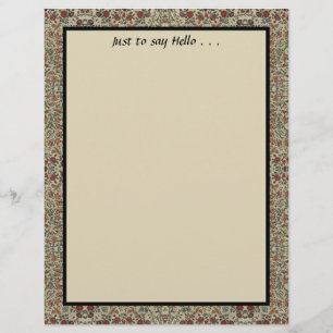 Vintage Textile Writing Paper Custom Letterhead