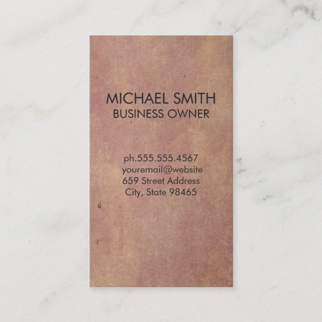 Vintage Texture Background Business Card (Front)