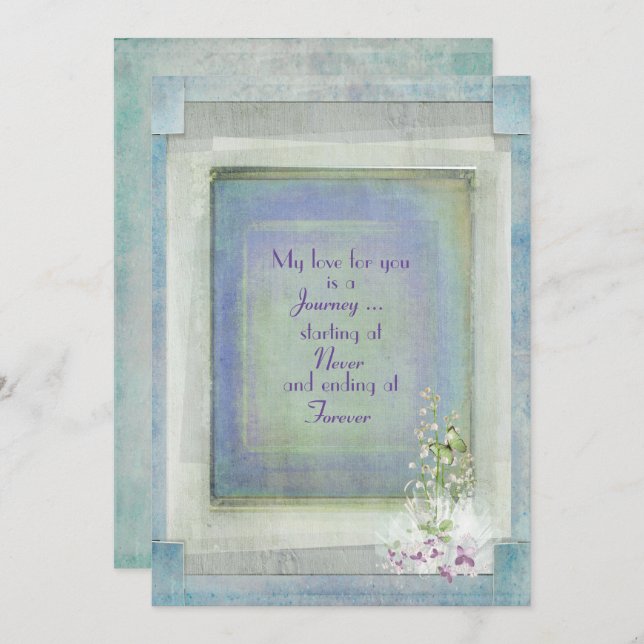 Vintage Texture Wedding Invitation (Front/Back)