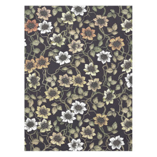 Vintage Textured Anemone Floral Background   Tablecloth