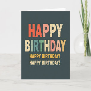 Vintage Textured Birthday Card