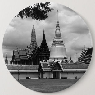 Vintage Thailand Bangkok Chapel Royal Palace 6 Cm Round Badge