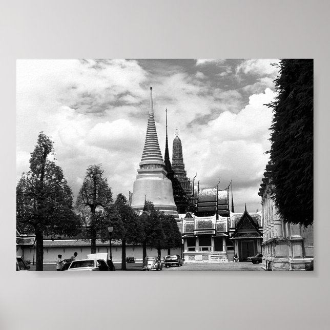 Vintage Thailand Bangkok Chapel Royal Palace Poster (Front)