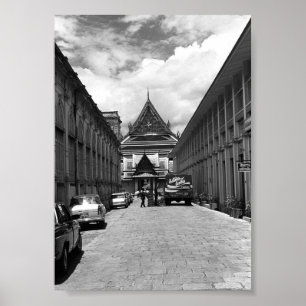 Vintage Thailand Bangkok Royal palace Poster