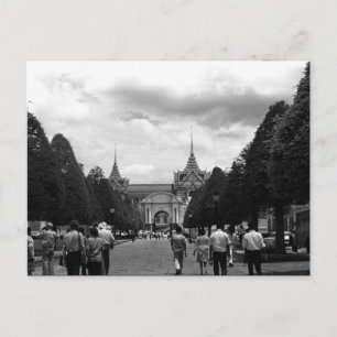 Vintage Thailand Bangkok Tourist royal palace gate Postcard