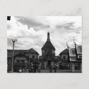 Vintage Thailand Bangkok Wat Phra Kaew tourists Postcard