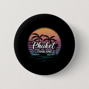 Vintage Thailand Vacation Travel Asia Thai Beach P 6 Cm Round Badge