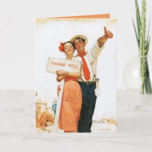 Vintage Thank You Couple Card