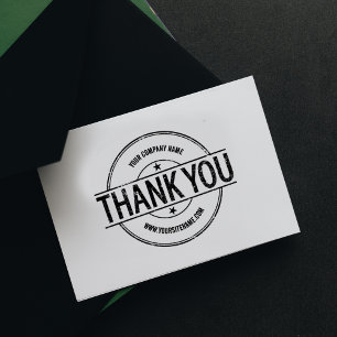 Vintage Thank You, Custom Business and Site,   Rubber Stamp
