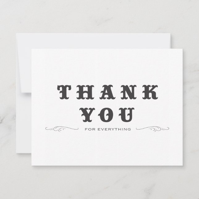 Vintage Thank You Double-Sided Card (Front)