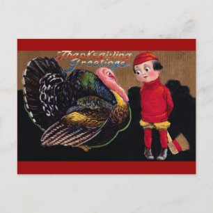 Vintage Thankgiving Holiday Postcard