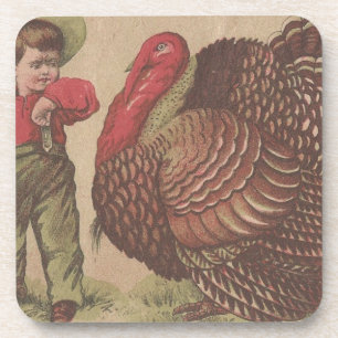 Vintage Thankgiving Turkey Coaster