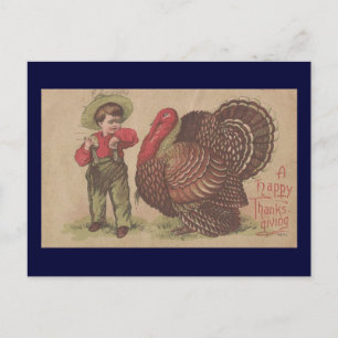 Vintage Thankgiving Turkey Holiday Postcard