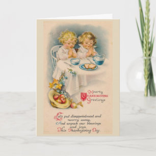Vintage - Thanksgiving Blessings and Joys, Holiday Card