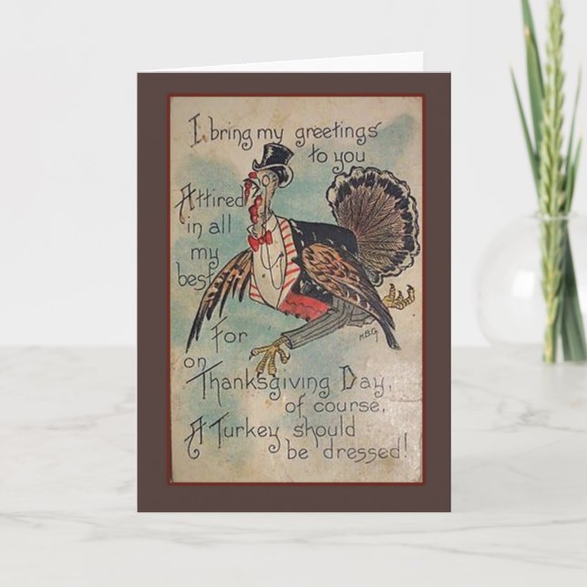 Vintage Thanksgiving Card (Front)
