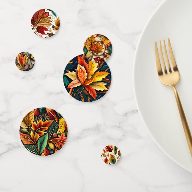 Vintage Thanksgiving Confetti: Rich Jewel Toned Au Confetti (Group)