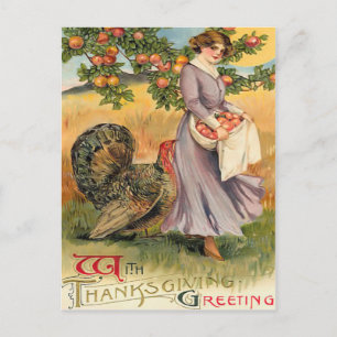 Vintage Thanksgiving Greetings Postcard